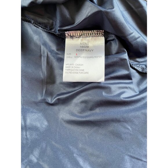 Hooded Jacket L Blue Mesh Pocket Windbreaker Nylon Lightweight Woolrich Vintage - Picture 4 of 10